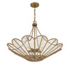 Savoy House - 7-1825-5-320 - Five Light Pendant - Cyperas - Warm Brass and Rope