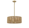 Savoy House - 7-1739-4-320 - Four Light Pendant - Ashe - Warm Brass and Rope