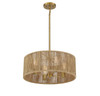 Savoy House - 7-1739-4-320 - Four Light Pendant - Ashe - Warm Brass and Rope