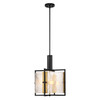 Savoy House - 7-1699-3-143 - Three Light Pendant - Hayward - Matte Black with Warm Brass Accents