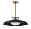 Savoy House - 7-1690-1-143 - One Light Pendant - Gavin - Matte Black with Warm Brass Accents