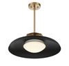 Savoy House - 7-1690-1-143 - One Light Pendant - Gavin - Matte Black with Warm Brass Accents