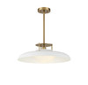 Savoy House - 7-1690-1-142 - One Light Pendant - Gavin - White with Warm Brass Accents