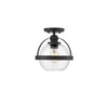 Savoy House - 6-7200-1-89 - One Light Semi-Flush Mount - Pendleton - Matte Black