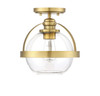 Savoy House - 6-7200-1-322 - One Light Semi-Flush Mount - Pendleton - Warm Brass