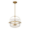 Savoy House - 6-4723-4-322 - Four Light Convertible Semi-Flush/Pendant - Denmar - Warm Brass