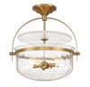 Savoy House - 6-4723-4-322 - Four Light Convertible Semi-Flush/Pendant - Denmar - Warm Brass