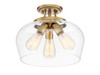 Savoy House - 6-4035-3-322 - Three Light Semi-Flush Mount - Octave - Warm Brass