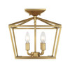 Savoy House - 6-328-4-322 - Four Light Semi-Flush Mount - Townsend - Warm Brass