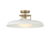 Savoy House - 6-1685-1-142 - One Light Semi-Flush Mount - Gavin - White with Warm Brass Accents