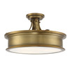 Savoy House - 6-134-3-322 - Three Light Semi-Flush Mount - Watkins - Warm Brass