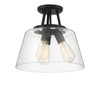 Savoy House - 6-1024-3-89 - Three Light Semi-Flush Mount - Calhoun - Matte Black