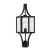 Savoy House - 5-476-144 - One Light Outdoor Post Lantern - Raeburn - Matte Black and Weathered Brushed Brass
