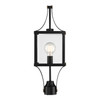 Savoy House - 5-476-144 - One Light Outdoor Post Lantern - Raeburn - Matte Black and Weathered Brushed Brass