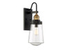 Savoy House - 5-2066-51 - One Light Wall Mount - Macauley - Vintage Black with Warm Brass