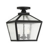 Savoy House - 5-105-BK - Three Light Flush Mount - Woodstock - Black