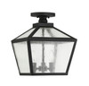Savoy House - 5-105-BK - Three Light Flush Mount - Woodstock - Black