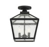Savoy House - 5-105-BK - Three Light Flush Mount - Woodstock - Black