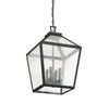 Savoy House - 5-104-BK - Four Light Outdoor Hanging Lantern - Woodstock - Black