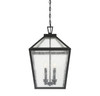 Savoy House - 5-104-BK - Four Light Outdoor Hanging Lantern - Woodstock - Black