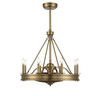 Savoy House - 39-FD-124-322 - Eight Light Fan D'lier - Lyon - Warm Brass