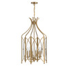 Savoy House - 3-6802-6-127 - Six Light Pendant - Enclave - Noble Brass
