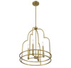 Savoy House - 3-6612-4-322 - Four Light Pendant - Diplomat - Warm Brass