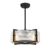 Savoy House - 24-FD-1698-143 - Four Light Fan D'lier - Hayward - Matte Black with Warm Brass Accents