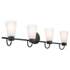 Kichler - 55127BK - Four Light Bath - Erma - Black