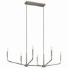 Kichler - 52721NI - Six Light Linear Chandelier - Madden - Brushed Nickel