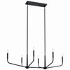 Kichler - 52721BK - Six Light Linear Chandelier - Madden - Black