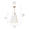 Kichler - 52711WH - Two Light Pendant - Etcher - White
