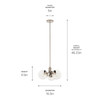 Kichler - 52700PNCLR - Three Light Chandelier - Silvarious - Polished Nickel