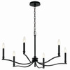 Kichler - 52695BK - Six Light Chandelier - Malene - Black