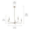Kichler - 52689PN - Five Light Chandelier - Alvaro - Polished Nickel