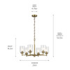Kichler - 52616NBR - Six Light Chandelier - Winslow - Natural Brass