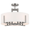 Kichler - 52592CLP - Eight Light Semi Flush Mount - Malen - Classic Pewter