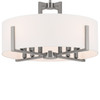 Kichler - 52592CLP - Eight Light Semi Flush Mount - Malen - Classic Pewter