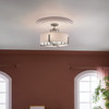 Kichler - 52592CLP - Eight Light Semi Flush Mount - Malen - Classic Pewter