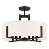 Kichler - 52592BK - Eight Light Semi Flush Mount - Malen - Black