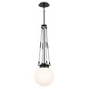 Kichler - 52582BK - One Light Pendant - Albers - Black