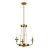 Kichler - 52450NBR - Three Light Mini Chandelier - Vetivene - Natural Brass