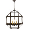 Visual Comfort Signature - SK 5009AZ-CG - Three Light Lantern - Morris - Antique Zinc