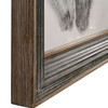 Uttermost - 51110 - Wall Art - Custom Black And White Horses - Rustic Wood