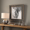 Uttermost - 51110 - Wall Art - Custom Black And White Horses - Rustic Wood
