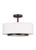 Generation Lighting. - 7728002-710 - Two Light Semi-Flush Convertible Pendant - Nance - Bronze