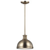 Generation Lighting. - 65085EN3-848 - One Light Pendant - Pratt Street Metal - Satin Brass