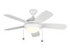 Generation Lighting. - 5DIC44WHD-V1 - 44" Ceiling Fan - Discus - White