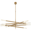 Visual Comfort Signature - KW 5587AB-EC - LED Chandelier - Rousseau - Antique-Burnished Brass