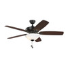 Generation Lighting. - 5COM52MBKD-V1 - 52" Ceiling Fan - Colony - Midnight Black